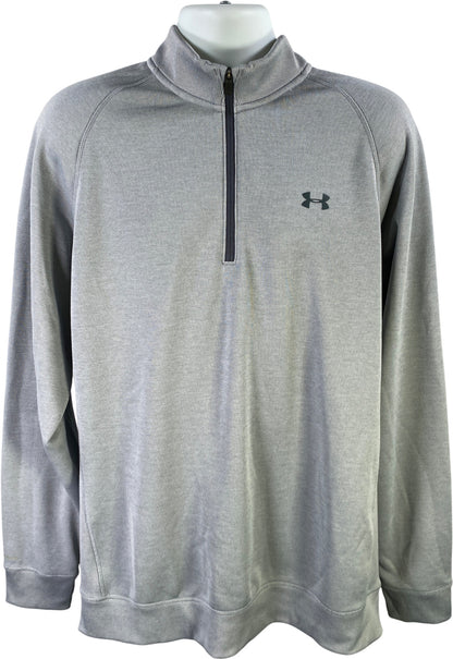 Under Armour Men’s Gray ColdGear 1/4 Zip Pullover Golf Sweatshirt - XXL