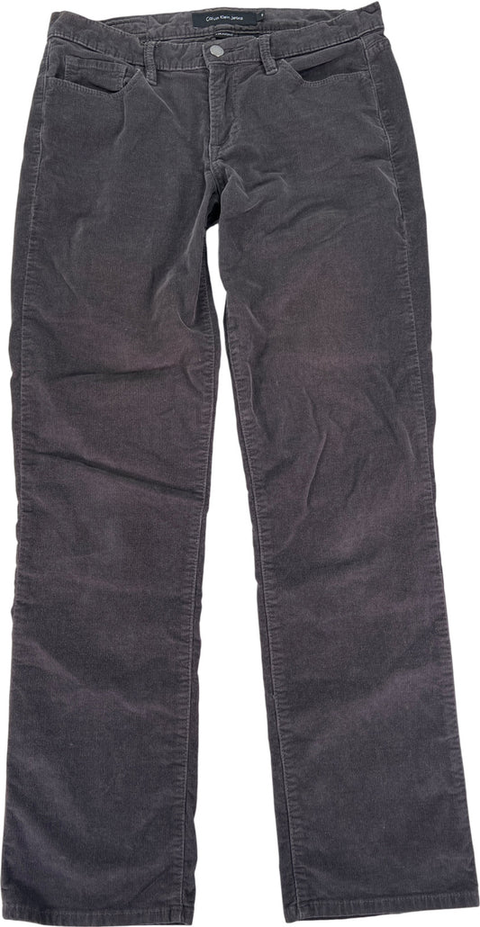 Calvin Klein Women’s Gray Straight Leg Corduroy Jeans - 8