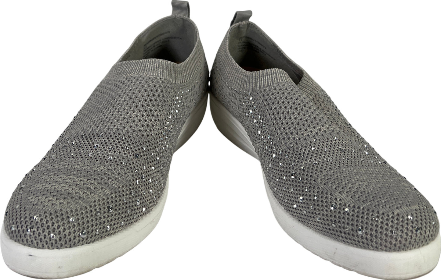 Anne Klein Men’s Gray Rhinestone Yonina Stretch Slip On Sneakers - 7.5