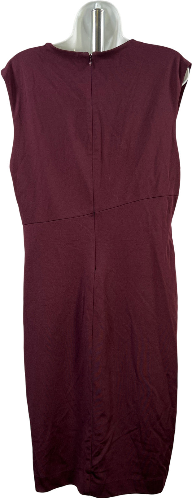 White House Black Market Women’s Burgundy Sleeveless Sheath Dress - 14