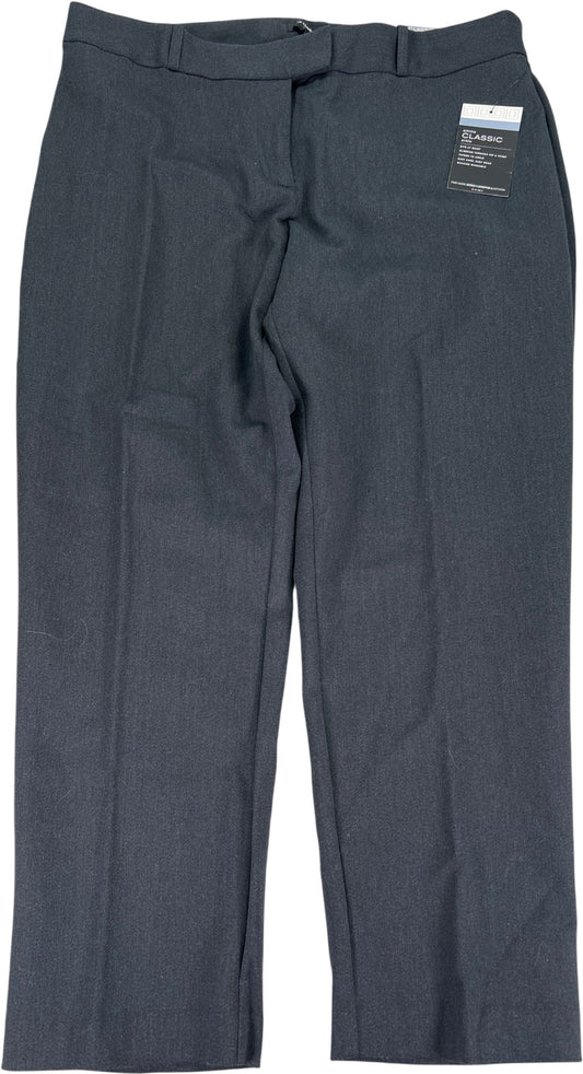 Liz Claiborne Women’s Charcoal Emma Classic Ankle Dress Pants - 14
