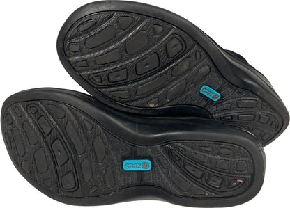 Bzees Women’s Black Rhinestone Dazzle Me Wedge Flip Flops - 8