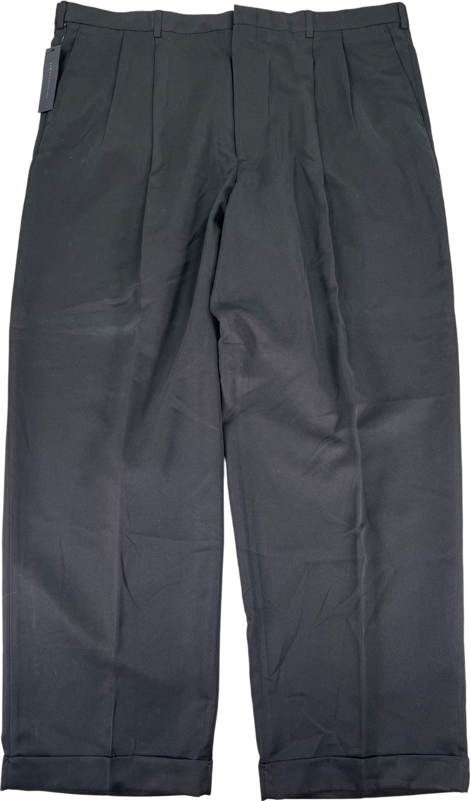 Perry Ellis Portfolio Men’s Black Micro Touch Dress Pants - 42x30