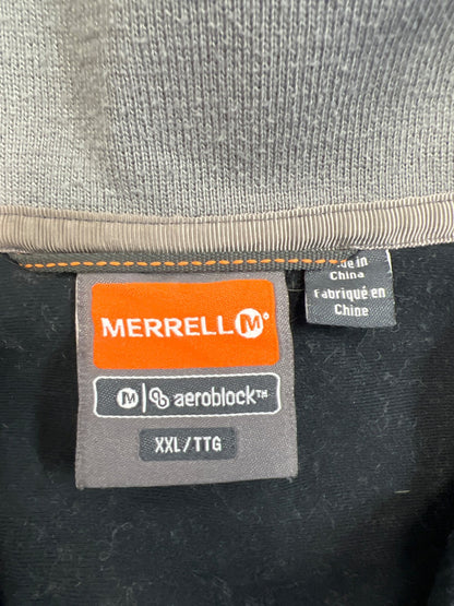 Merrell Men’s Gray Wool Blend Aeroblock 1/4 Zip Pullover Jacket - XXL