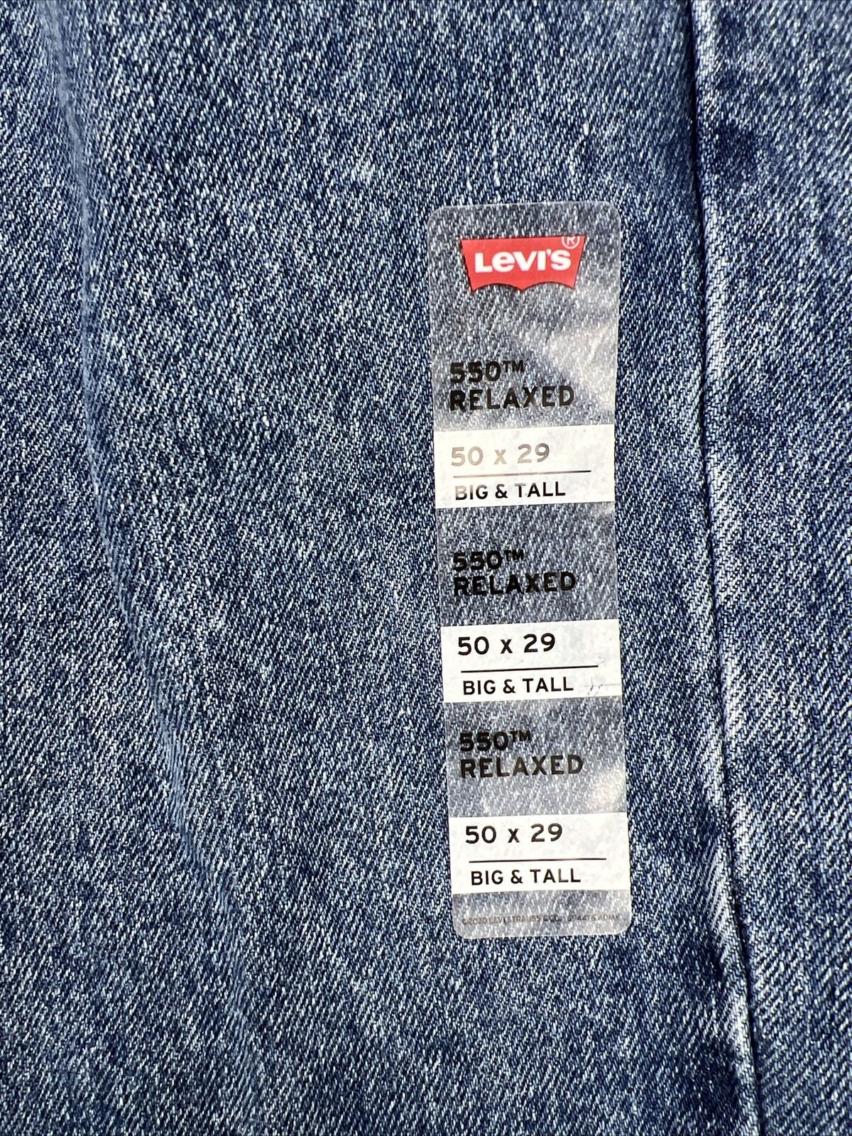 Levi's Men's Medium Wash 550 Relaxed Fit Straight Jeans - 50x29
