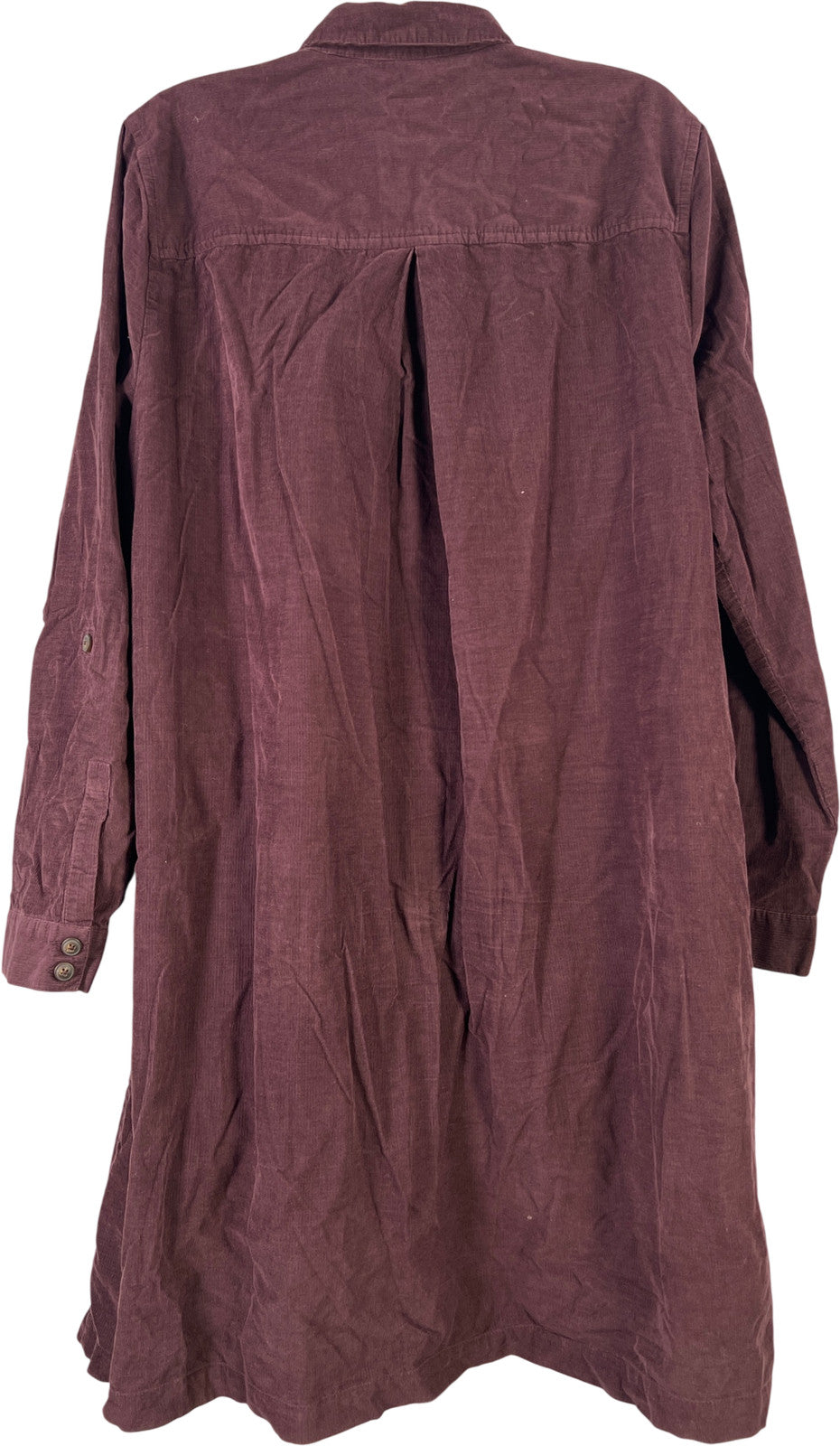 J.Jill Women’s Purple Long Sleeve Button Up Corduroy Shirt Dress - L
