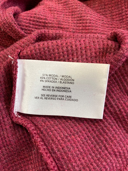 Orvis Women’s Red Long Sleeve Waffle Knit Shirt 0 L