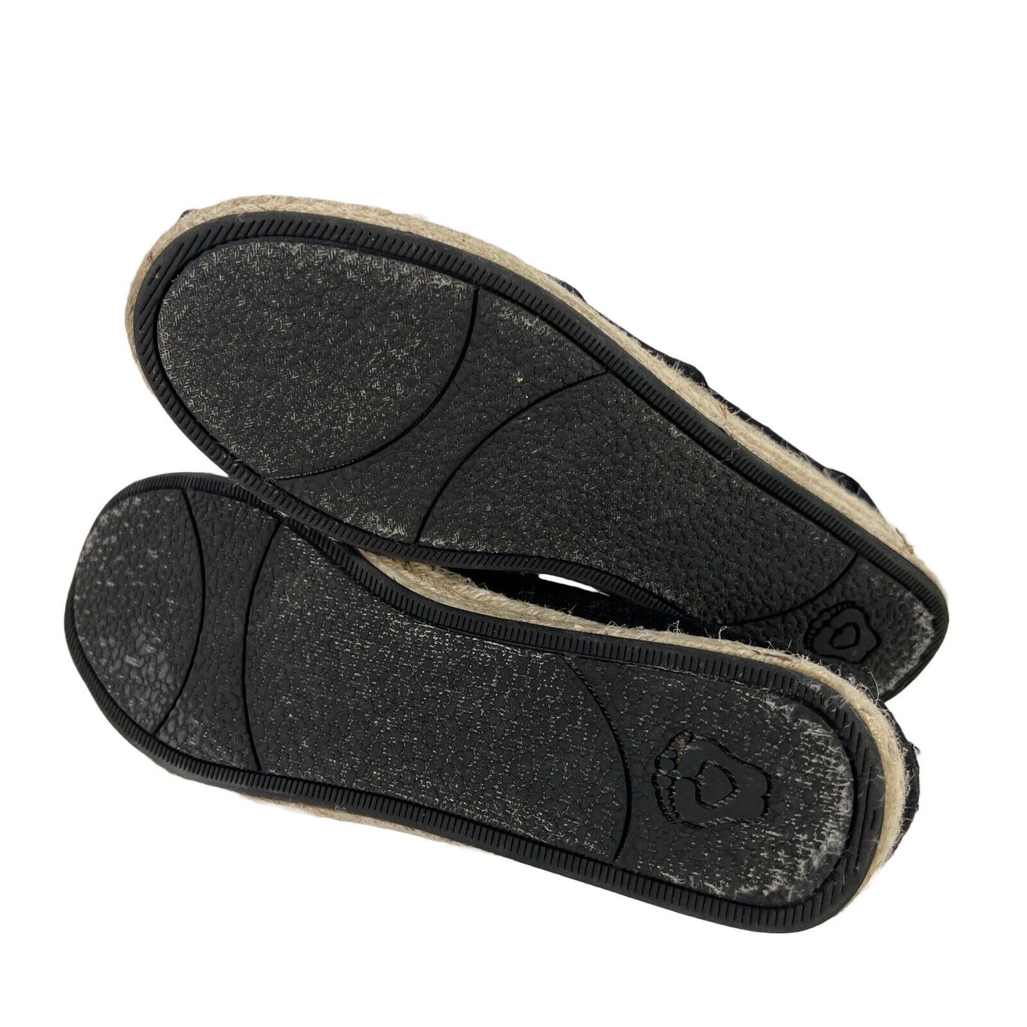 Bobs Women's Black Espadrille Wedge Shoes - 7.5