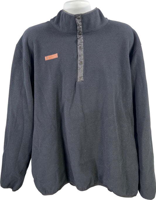 Obermeyer Men’s Black Long Sleeve Snap Button Pullover Fleece Jacket - XXL