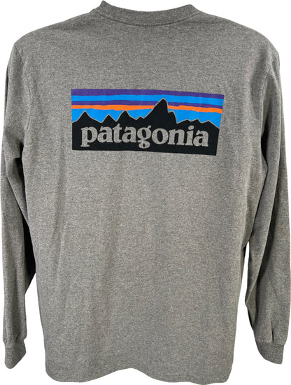 Patagonia Men’s Gray Long Sleeve Logo Graphic T-Shirt - L