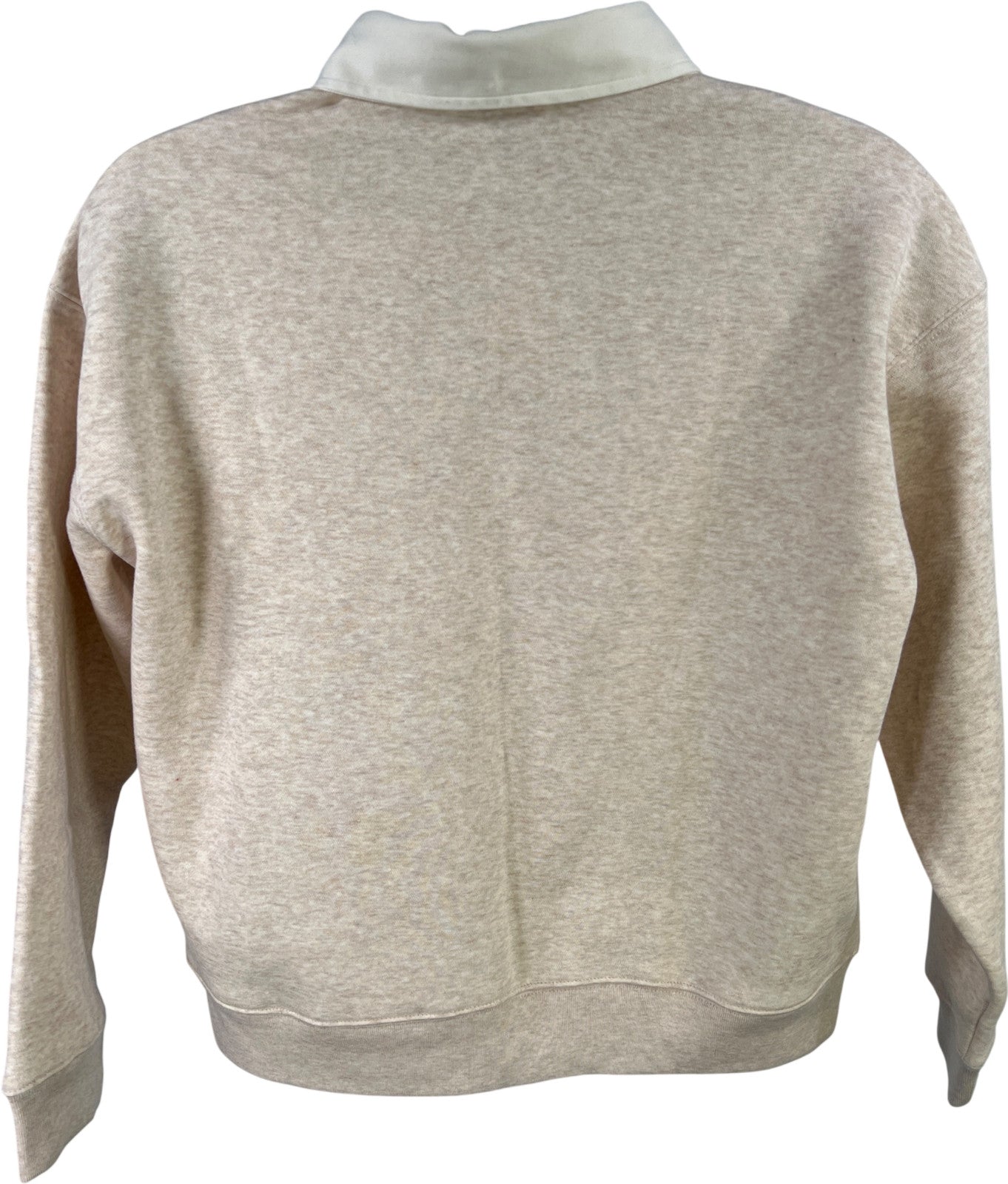 J.Crew Women’s Ivory Long Sleeve Rugby Polo Sweatshirt - M