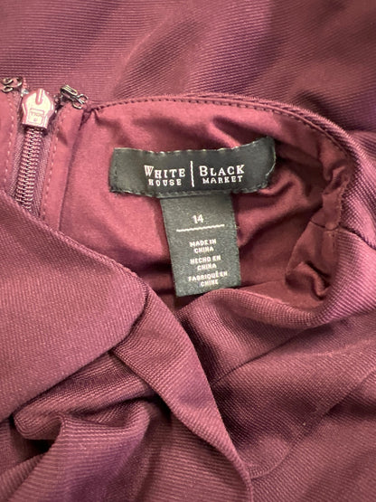 White House Black Market Women’s Burgundy Sleeveless Sheath Dress - 14