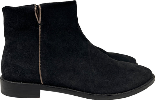 Johnston and Murphy Women’s Black Suede Liliana Ankle Boots - 8