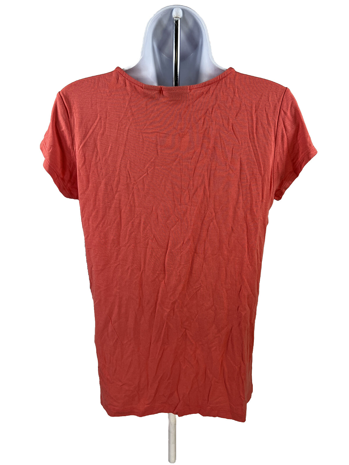 NUEVA camiseta básica de manga corta rosa/naranja de Tahari para mujer - M