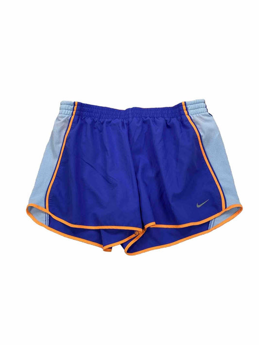 Nike Women's Blue Lined Dri-Fit Running Shorts - L