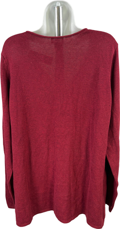 Old Navy Women’s Red Long Sleeve V-Neck Sweater - XXL