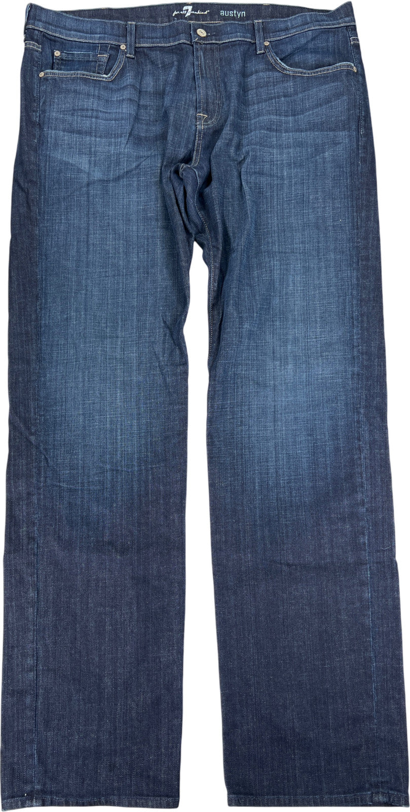 7 For All Mankind Men’s Dark Wash Austyn Straight Denim Jeans - 40x38