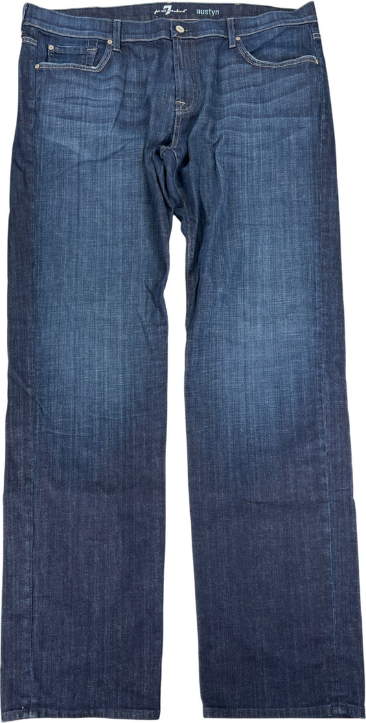 7 For All Mankind Men’s Dark Wash Austyn Straight Denim Jeans - 40x38