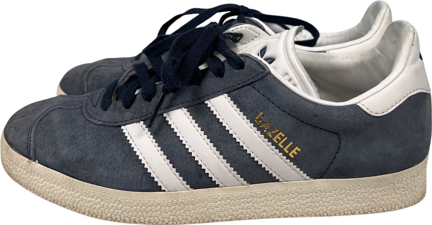 Adidas Women’s Blue Suede Gazelle Lace Up Sneakers - 7