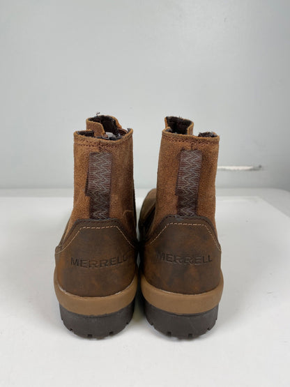 Merrell Women’s Brown Suede Emery Pull On Short Ankle Boots - 11