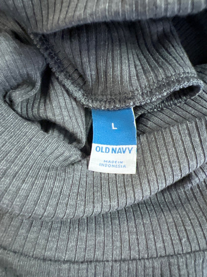 Old Navy Women’s Gray Ribbed Long Sleeve Turtleneck Shirt. - L