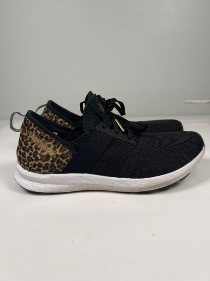 New Balance Women’s Black Cheetah Print Fuel Core Lace Up Sneakers - 8.5