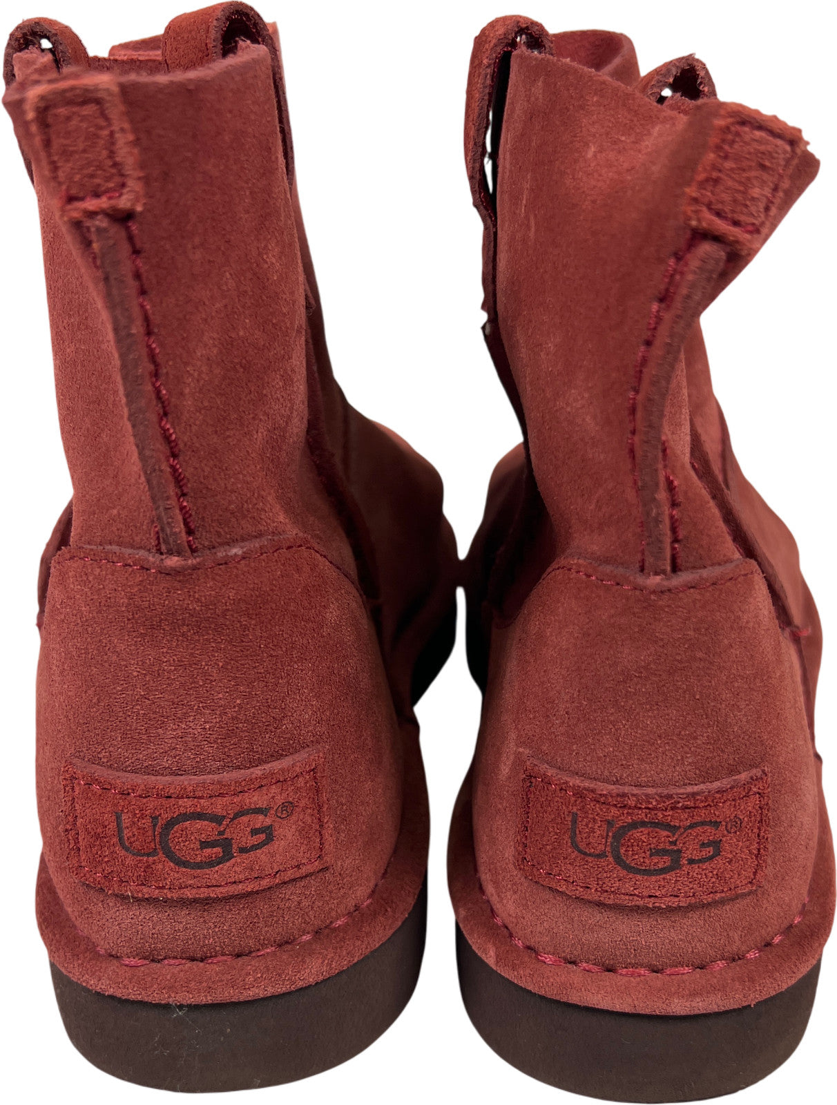 UGG Women’s Red Suede Unlined Mini Boots - 8