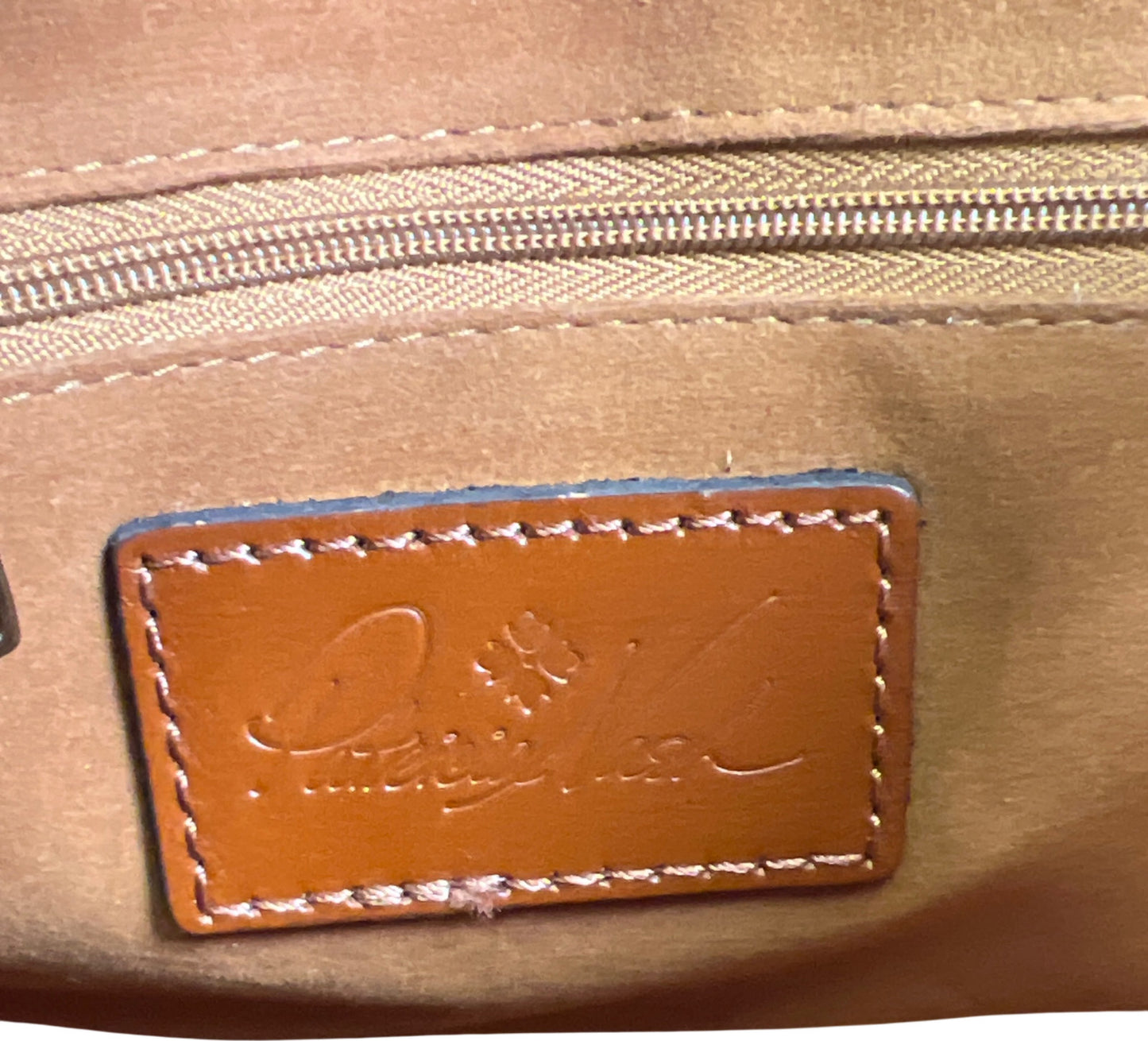 Patricia Nash Women’s Cognac Brown Leather Chauny Satchel Purse