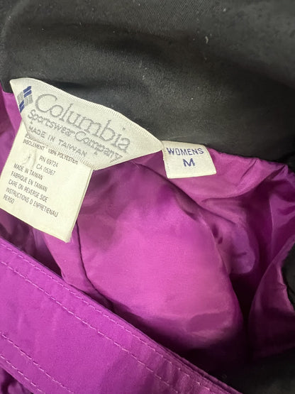 Columbia Women’s Purple 100% Nylon Snow Bibs Pants - M