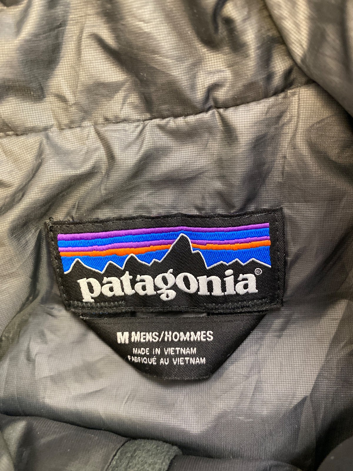 Patagonia Men’s Dark Gray Nano Puff Sleeveless Full Zip Vest - M