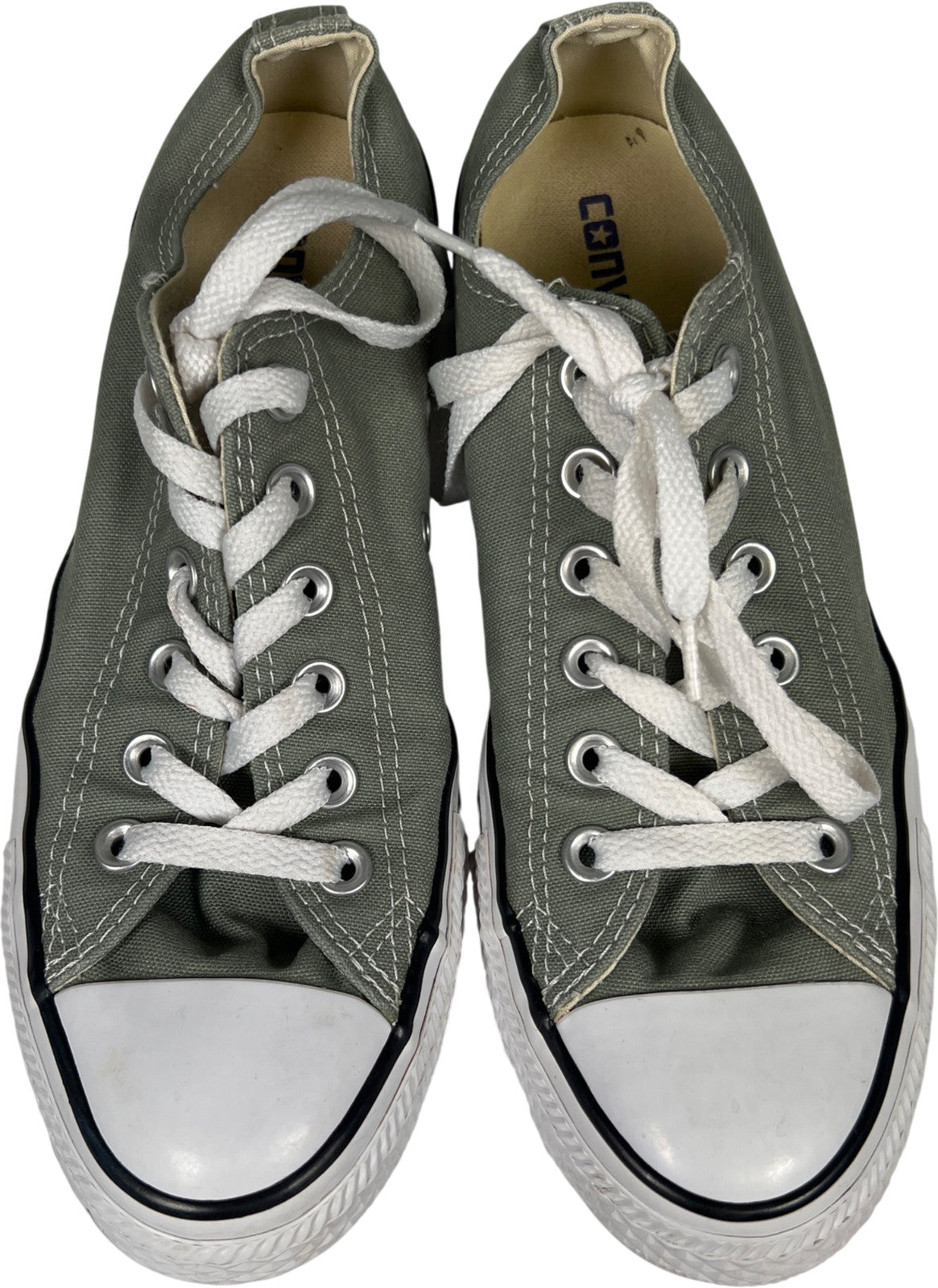 Converse Unisex Gray Canvas Low Top Sneakers - Women’s 8