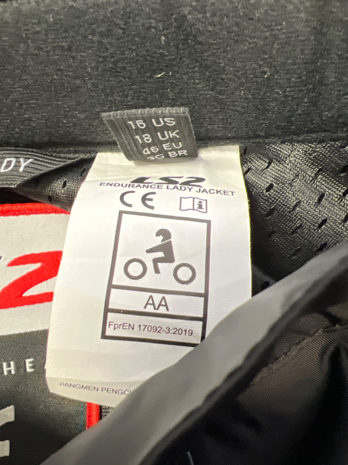 LS2 Apparel Women’s Black Endurance Motorcycle Riding Jacket - 3XL