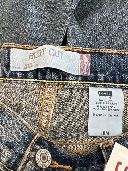 Levi’s Women’s Light Wash 515 Washed and Worn Boot Cut Denim Jeans - 10