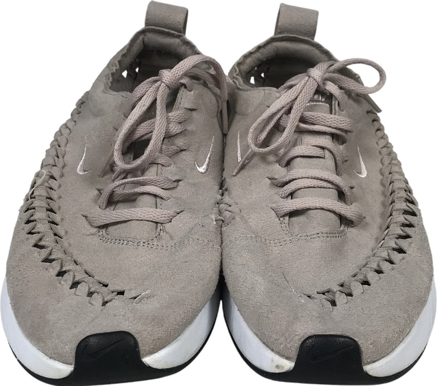 Nike Women’s Gray Suede Dualtone Racer Woven Lace Up Sneakers - 10