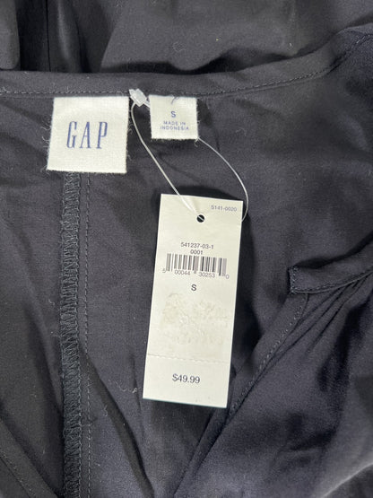Gap Women’s Black V-Neck Short Flutter Sleeve Shift Dress - S