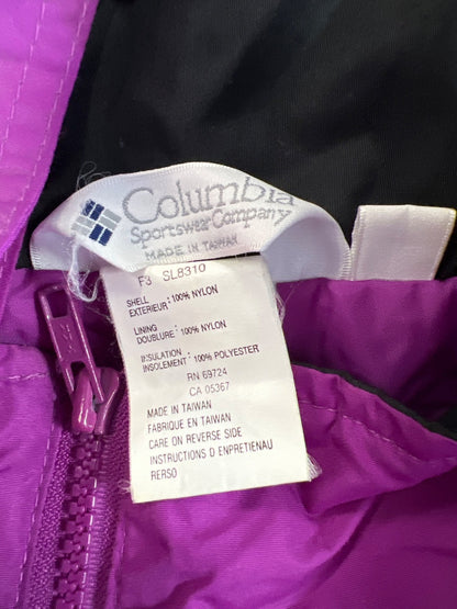 Columbia Women’s Purple 100% Nylon Snow Bibs Pants - M