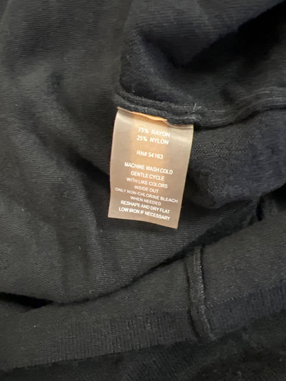 Calvin Klein Women’s Black 3/4 Zip Sleeve Criss Cross Front Sweater Dress - L