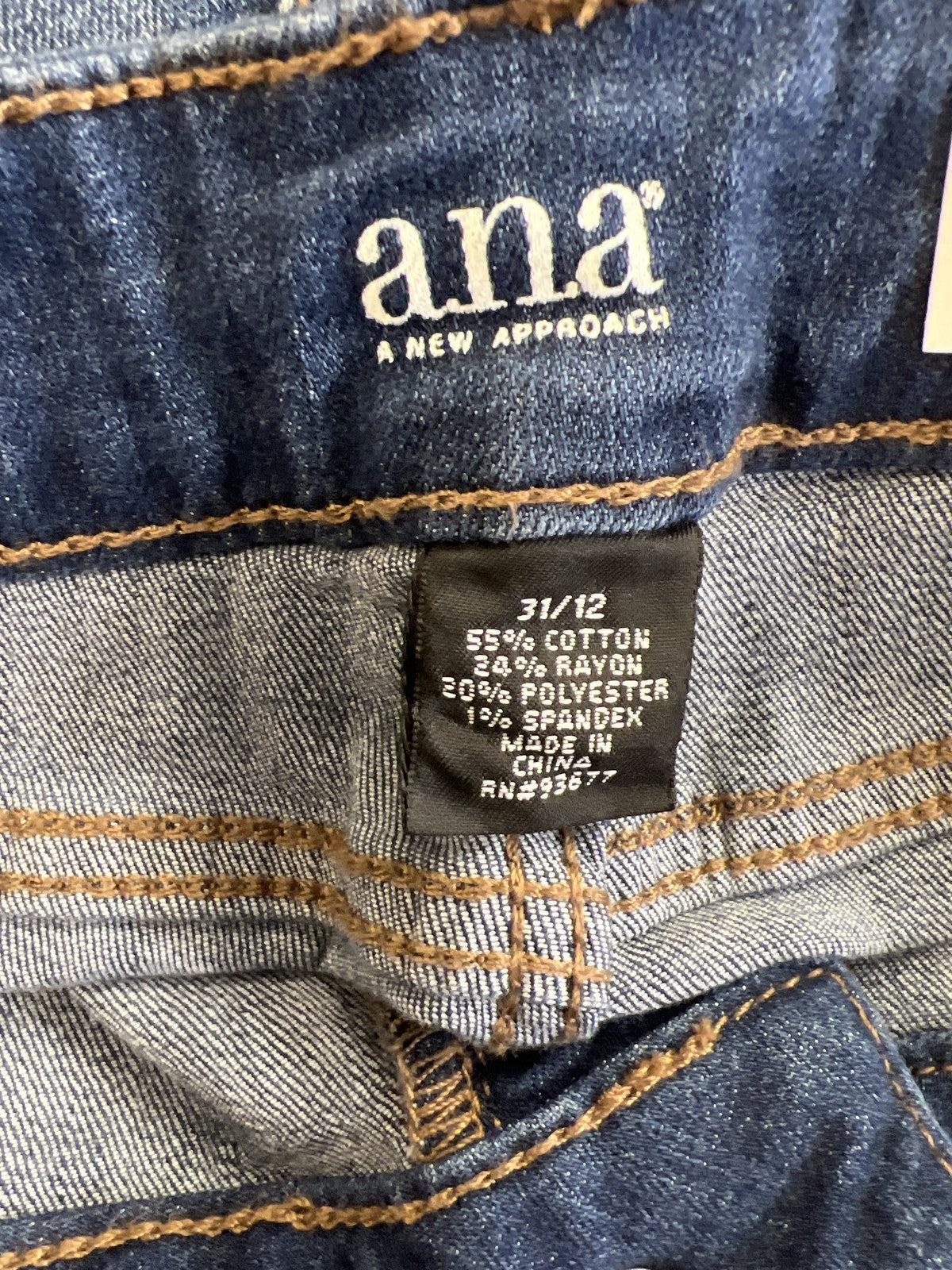 ANA Women’s Medium Wash Skinny Ankle Denim Jeans - 31/12