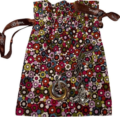 Brighton Two-Tone Trio Circle Crystal Voyage Adjustable Necklace