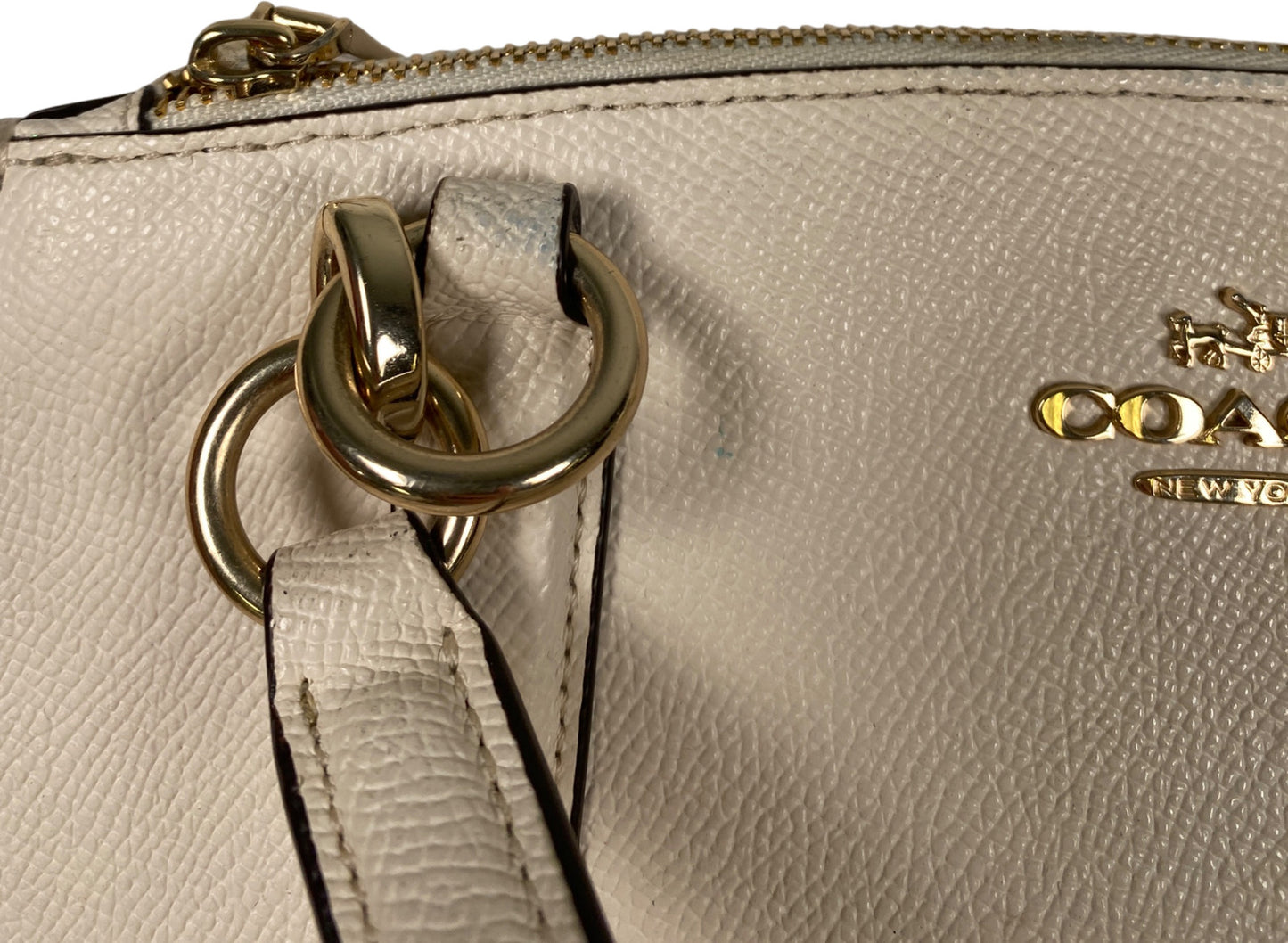 Coach Women’s Ivory/White Christie Carryall Satchel Crossbody Handbag Purse