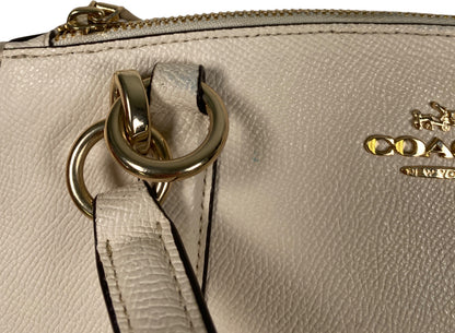 Coach Women’s Ivory/White Christie Carryall Satchel Crossbody Handbag Purse