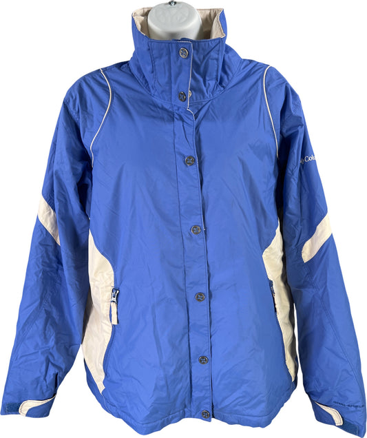 Columbia Women’s Blue/White Full Zip Insulated Winter Coat - Plus 1X