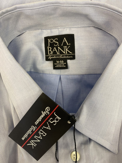 Jos A Bank Men’s Blue Signature Collection Long Sleeve Button Up Shirt - 16-33