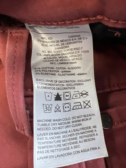 Denizen from Levi’s Women’s Red High Rise Super Skinny Jeans - 14