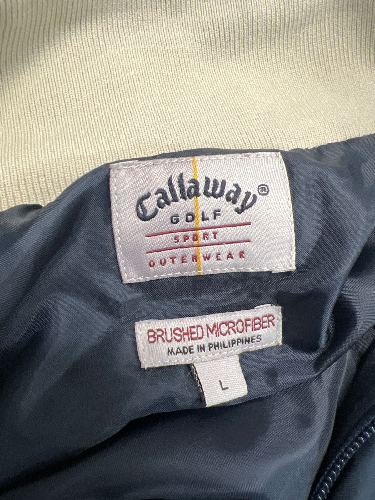 Callaway Golf Men’s Blue Short Sleeve Microfiber 1/4 Zip Pullover Jacket - L