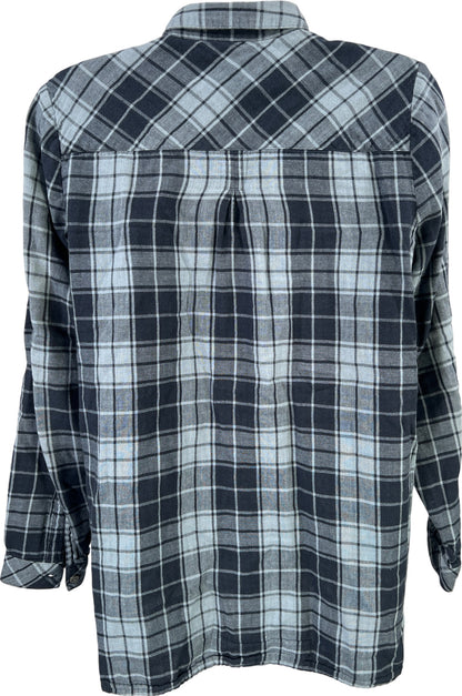 J.Jill Women’s Blue Plaid Long Sleeve Button Up Shirt - XS
