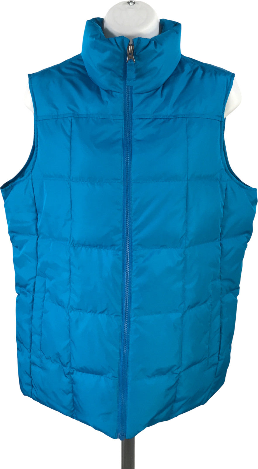 Lands End Women’s Blue Full Zip Down Filled Puffer Vest - M