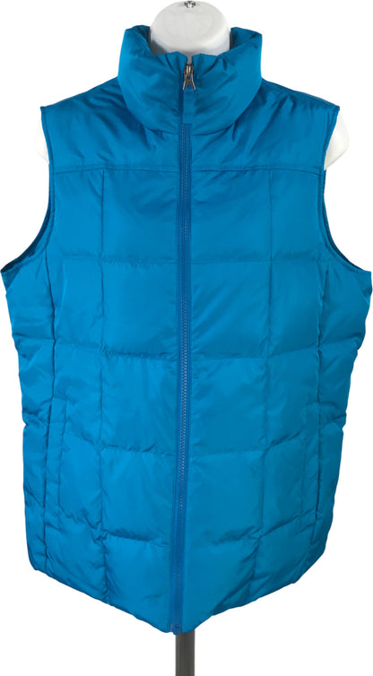 Lands End Women’s Blue Full Zip Down Filled Puffer Vest - M