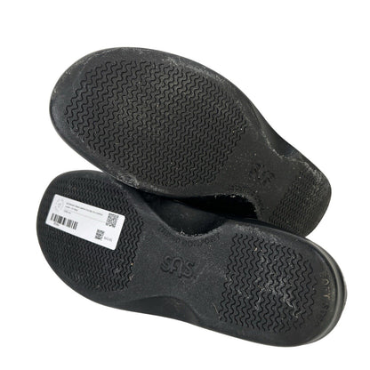 SAS Women's Black Leather Viva Slip On Comfort Loafers - 9.5 Wide