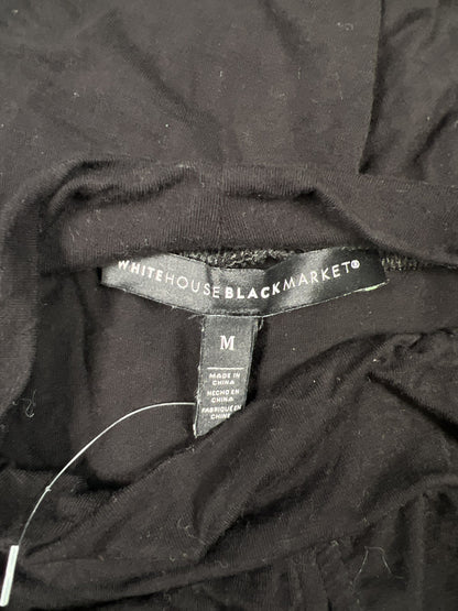 White House Black Market Women’s Black Keyhole Long Sleeve Bodysuit - M